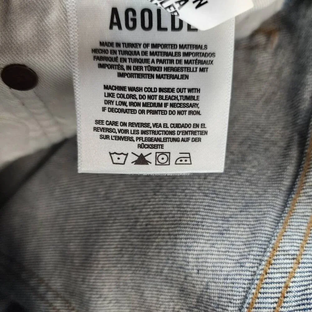 AGOLDE Cocktail Slim Ankle Jeans Women's 30 Outline 5 Pockets Button Closure